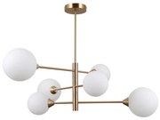 ITALUX PND-55342-6-HB - Lampa sufitowa EVORA 6xG9/5W/230V mosiądz