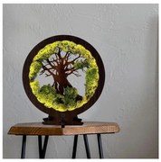 Li-Go 23604/DUB2 - ściemnialna dekoracyjna lampka stołowa LED/12W/230V 20x22 cm dąb