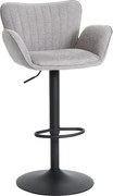Stołek barowy MCW-M67,  jasnoszary podstawa czarny