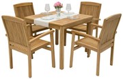 Zestaw ogrodowy teak HARMONY QUATRO 1 + 4