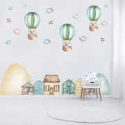 Naklejki na ścianę - Podróż w chmurach