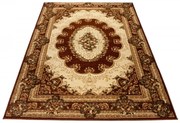 Brązowy dywan z klasycznym wzorem L8-T38