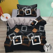 PrzytulneMieszkanie.pl PrzytulneMieszkanie.pl Bawełniana pościel NOTRIS czarna Rozmiar pościeli: 70 x 90 cm | 140 x 200 cm