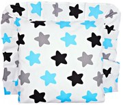 Poduszka Dla Dziecka Jaś 40x40cm, Bawełna 100% - Niebiesko Szaro Czarne Pierniki