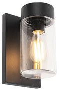 Zewnetrzna Nowoczesna lampa ścienna zewnętrzna ze stali nierdzewnej czarna IP44 - Jarra Nowoczesny Oswietlenie zewnetrzne