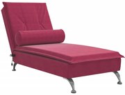 Masująca czerwona leżanka do salonu N2-R24