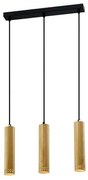 Lampa wisząca w czarno-złotym kolorze z metalowym kloszem 6x46 cm Tubo – Candellux Lighting