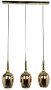 Lampa wisząca LUGANO GOLD 3xE14, potrójna, glamour, złota,