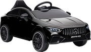AIYAPLAY Dziecięcy pojazd elektryczny, zdalnie sterowany, z kółkami treningowymi, LED, klaksonem, dla dzieci 3-6 lat, Czarny