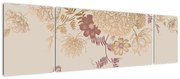 Obraz - Vintage kwiaty i motyle (170x50 cm)