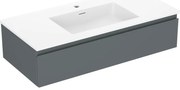 Mexen Orio szafka łazienkowa 100 cm z umywalką Otis, 1 szuflada, grafit mat/biała mat - 91A10-10023-1-BF66-W18M01