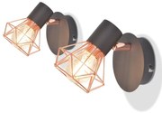 Miedziane kinkiety LED 2 sztuki loft W1-G72