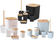 Plastowy zestaw łazienkowy BATHINO 6 sztuk - różne kolory Kolor: Biały