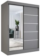 Szafa przesuwna MODUO COMFORT 3 150 antracyt z lustrem MKPOL