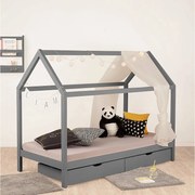 Łóżko dziecięce 90x200 cm szare