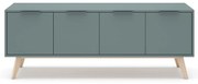 Szarozielona szafka pod TV 140x53x40 cm Pisco – Marckeric