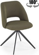 Krzesło tapicerowane K546 oliwkowe obracane