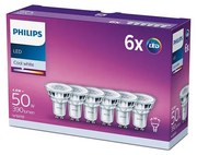 SET 6xLED Żarówka Philips GU10/4,6W/230V 4000K
