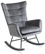 Szary nowoczesny fotel bujany L3-E83