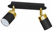 Lampa sufitowa, czarna, podwójna, kierunkowa JOKER BLACK/GOLD 2xGU10