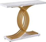 Stoł Konsolowy SucceBuy 100 cm, 1 Poziom, Wąski Stoł Konsolowy dla Wnętrza i Salonu