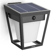 Philips Nissa UltraEfficient solarny kinkiet LED,czujnik, czarny, 1,8 W, 250/25 lm, 3000 K