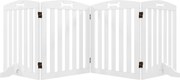 PawHut Wolnostojący płotek dla psów z podporami, dla przedpokoju, korytarza, schodów, 207,5x30x61 cm, Biały