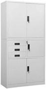 Jasnoszara stalowa szafa biurowa na klucz N8-D13