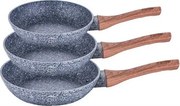 3 patelnie z powłoką granitową S7-D00
