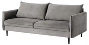 Szara aksamitna sofa 203 cm Juli – Ropez