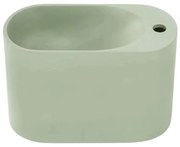 Umywalka z kamienia syntetycznego nablatowa / wisząca owalna zielona 45 x 22 cm OVELA Green