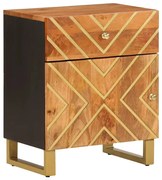 Szafka nocna ze złotymi zdobieniami L7-P61