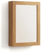 Wisząca szafka łazienkowa z litego drewna tekowego z lustrem 50x70 cm Plubia – Kave Home