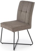 Popielate tapicerowane krzesło metalowe C6-K71