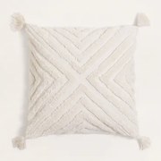 Kwadratowa Poduszka 45x45 Cm Z Bawełny Reik Biała - Sklum