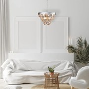 Żyrandol GRACE CHROME 6xE14, elegancki, kryształy, chromowany