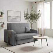 Fotel do Spania MILAN 2 Rozkładany Dwuosobowy Szary Nowoczesny