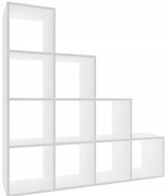 Schodkowy Regał Biały Czteropoziomowy T4-R11