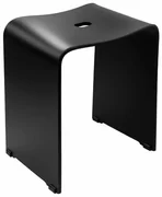 RIDDER A211110 Trendy taboret łazienkowy 40 x 48 x 27,5 cm, czarny mat