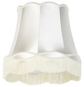 Abażur z jedwabiu kremowy 45 cm - Granny Retro