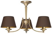 Stylowy żyrandol z abażurami brązowymi YA-S3AKm