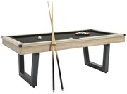 Stół wielofunkcyjny - Bilard i Ping-pong - Kolor naturalny jasny i czarny - szer. 213,4 x gł. 111,8 x wys. 78,5 cm - MELIAN