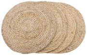 Maty stołowe z juty zestaw 4 szt. ø 38 cm Bombay – House Nordic