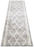 Szary wzorzysty chodnik shaggy na metry S5-C50