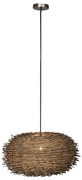 Rustykalna lampa wisząca brązowy rattan - Hatch 45
