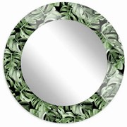 Lustro okrągłe MORENA MONLEAF 70cm zielone BALTICA DESIGN