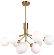 Lampa wisząca w biało-złotym kolorze SULION Musa, wys. 102 cm