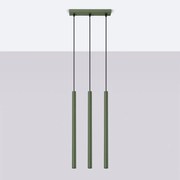 Lampa wisząca PASTELO 3 zielona oliwka SOLLUX  LIGHTING