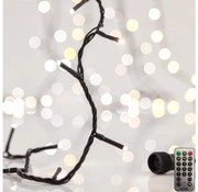 LED zewnętrzny łańcuch świąteczny CLUSTER 200xLED/8 funkcji 2,1 m IP44 ciepła bi