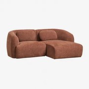 Sofa Modułowy Z Prawym Szezlongiem, 2-częściowy, Z Tkaniny Chenilla Coquette Rdzawobrązowy Chenille - Sklum